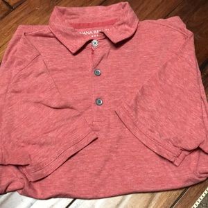 Salmon mens short sleeve collared shirt